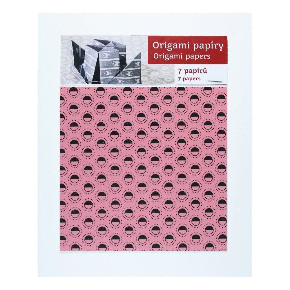 Černo-růžové origami papíry Calico v:692850