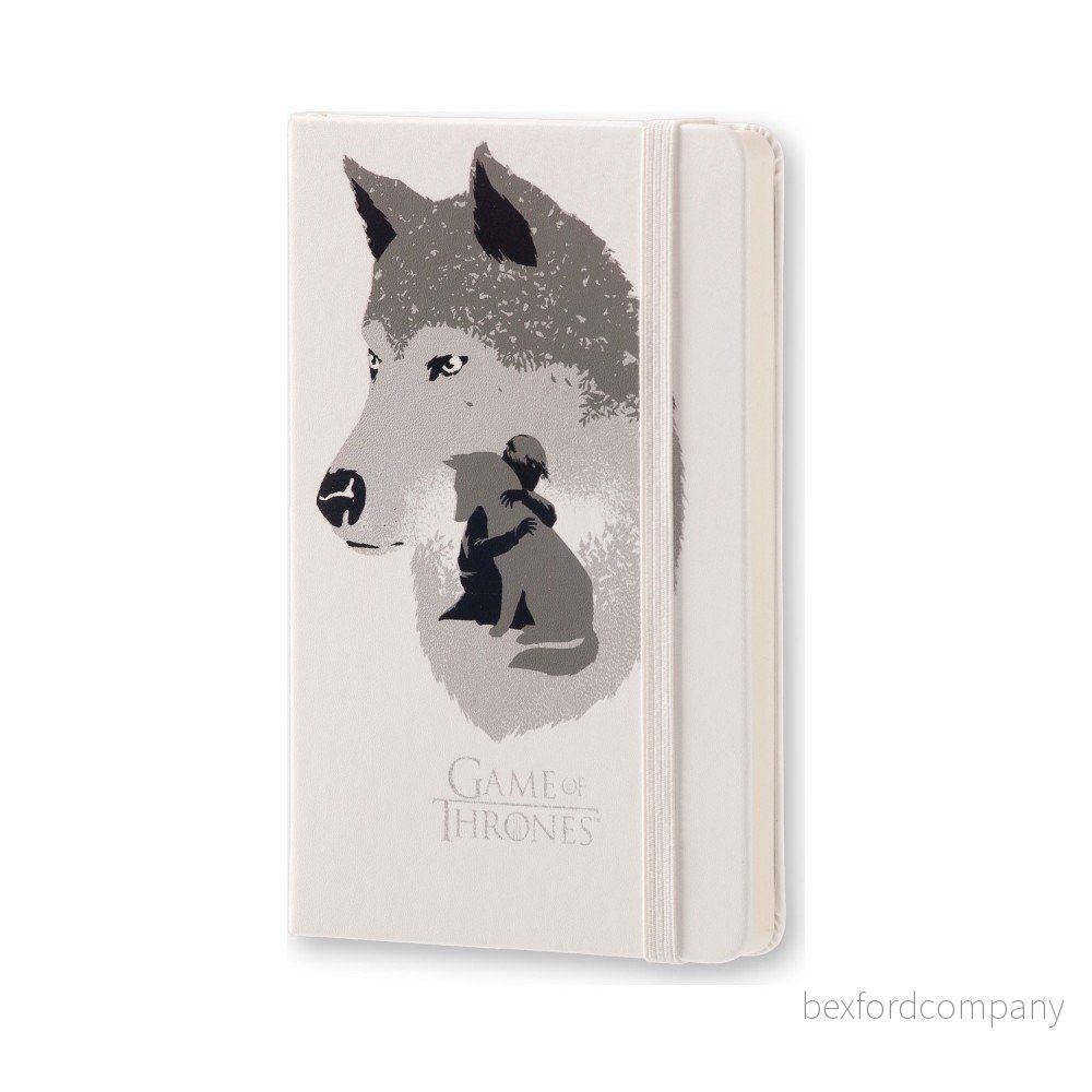 Malý bílý zápisník Moleskine Game Of Thrones, bez linek v:763930