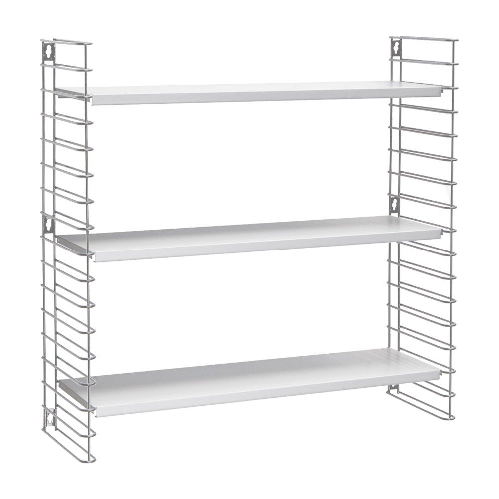 3patrový regál s bílými policemi Metaltex Libro, šířka 70 cm v:1047952