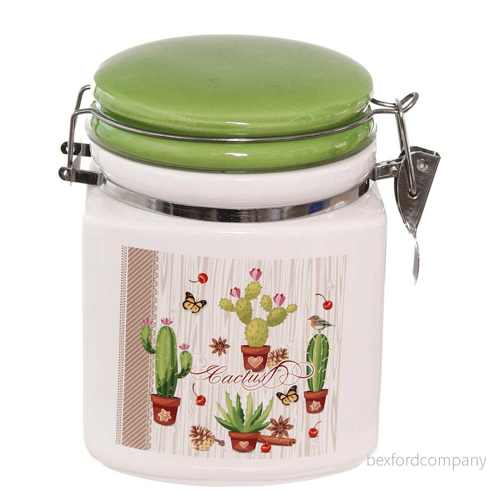 Keramická uzavíratelná dóza Kasanova Cactus, 1050 ml v:1203230