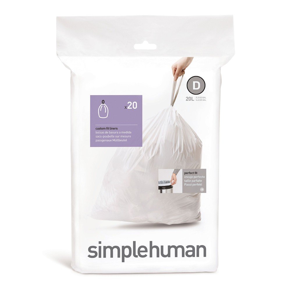 Stahovací pytle na odpadky v sadě 20 ks 20 l D – simplehuman v:1727768