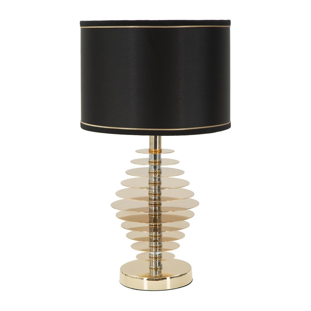 Černá stolní lampa s konstrukcí ve zlaté barvě Mauro Ferretti Round v:1177648