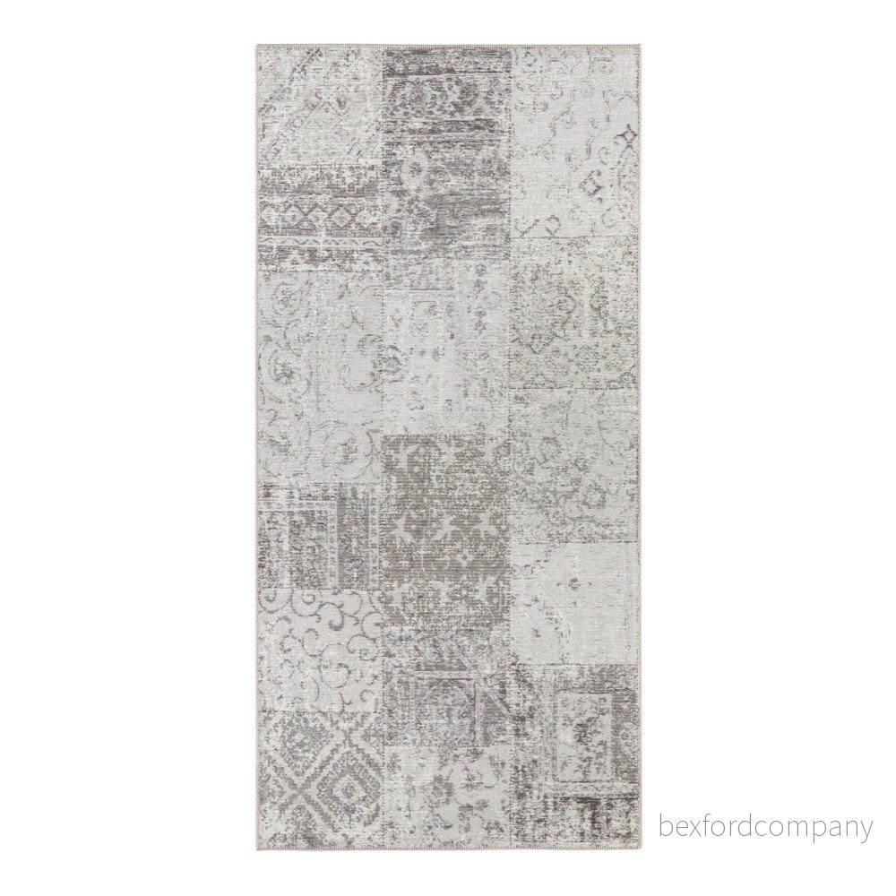 Šedo-krémový běhoun běhoun Elle Decoration Pleasure Denain, 80 x 200 cm v:1267548