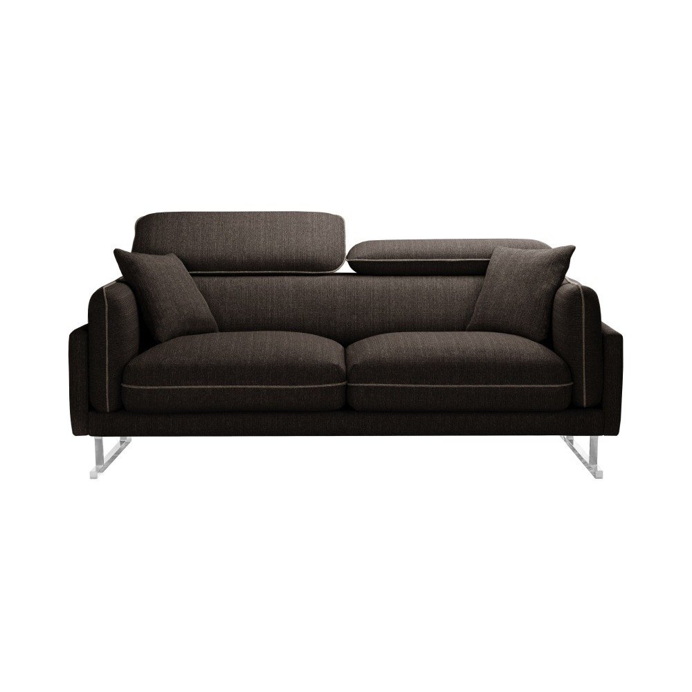 Hnědá dvoumístná pohovka s oříškově hnědým lemováním L'Officiel Interiors Gigi v:1122482