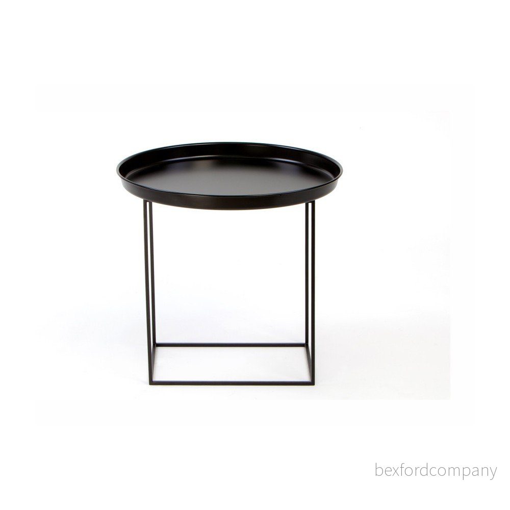 Černý kovový odkládací stolek Nørdifra Ramme, ⌀ 50 cm v:1292944
