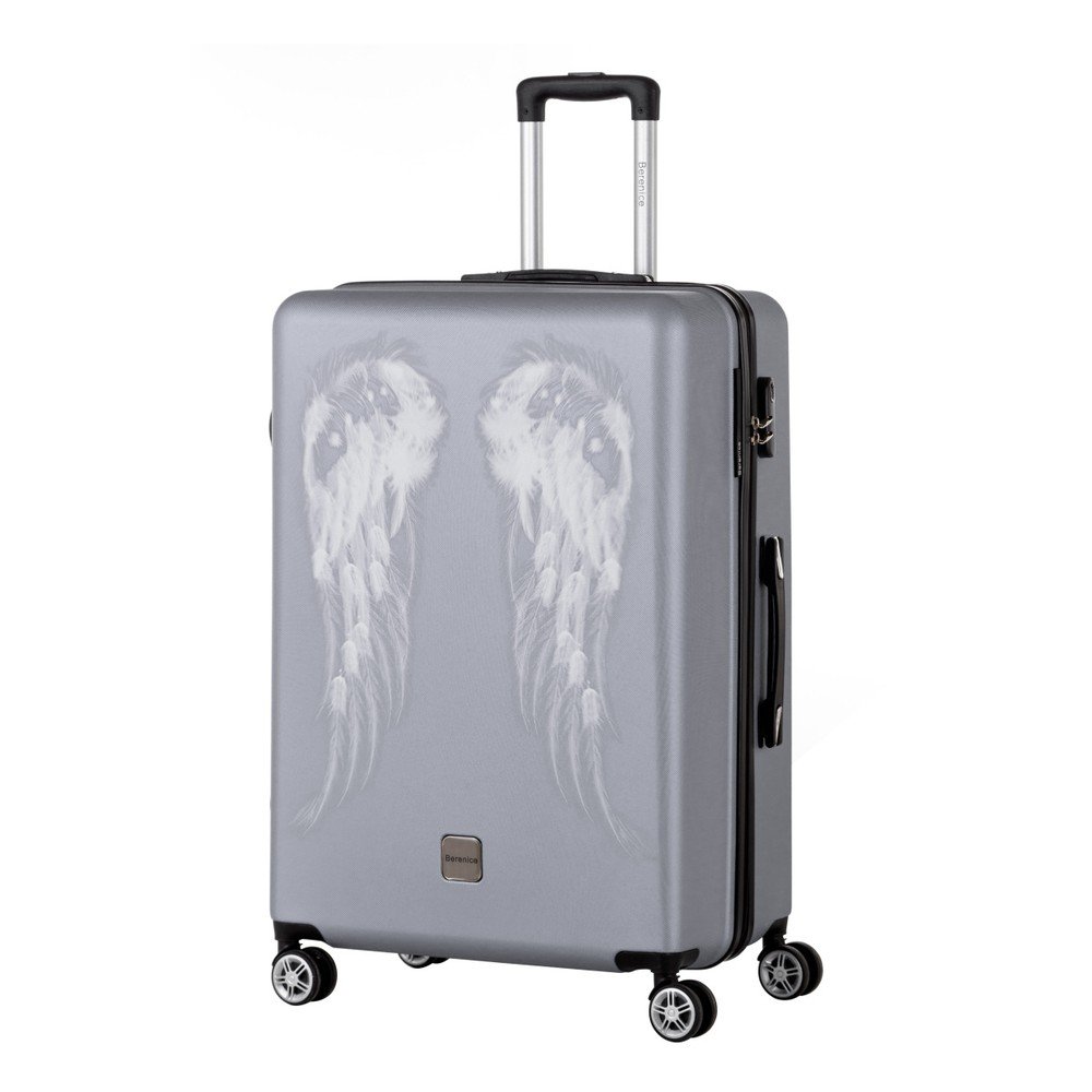 Šedý cestovní kufr Berenice Wings, 107 l v:1273840