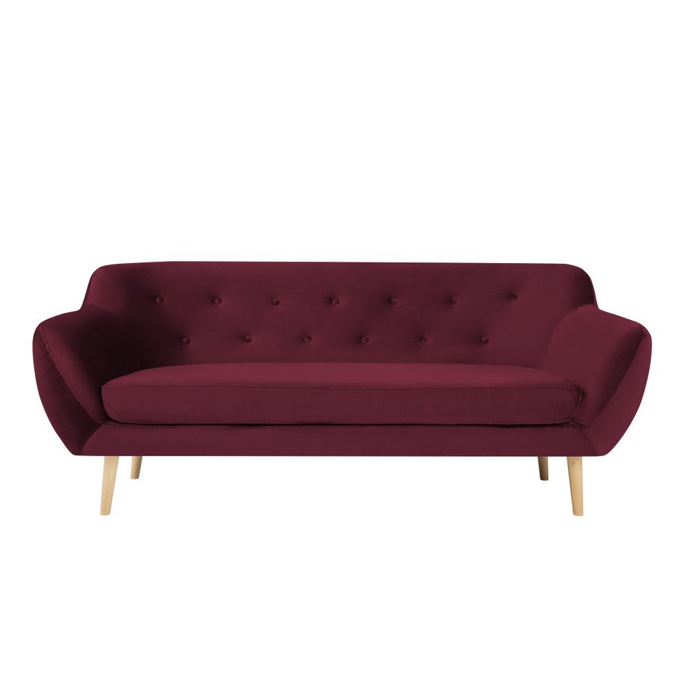 Vínově červená třímístná pohovka Mazzini Sofas Amelie v:983800