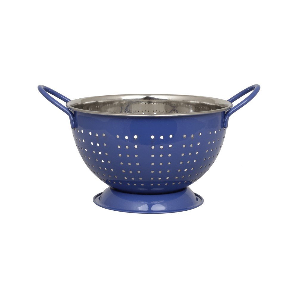 Modrý cínový cedník Strömshaga, Ø 16 cm v:1062734