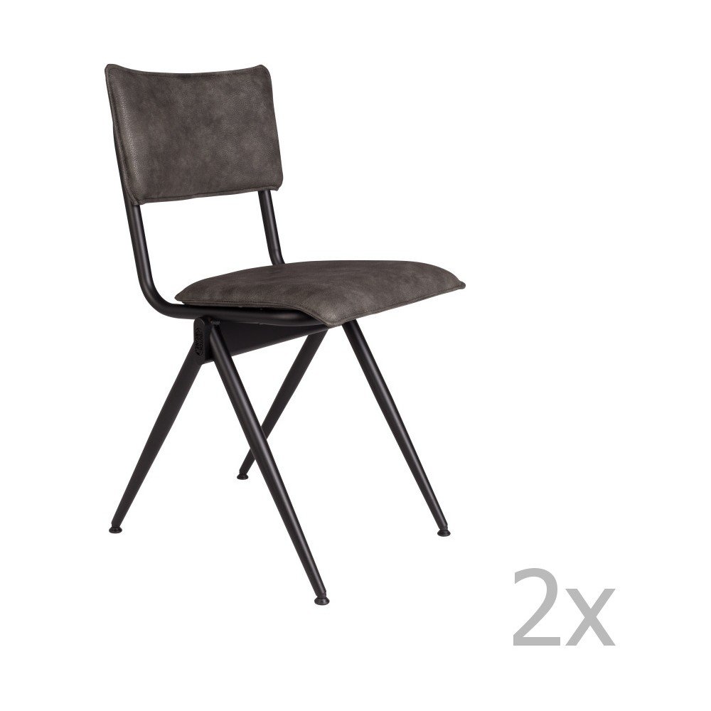 Sada 2 antracitově šedých židlí Dutchbone Willow v:1045394