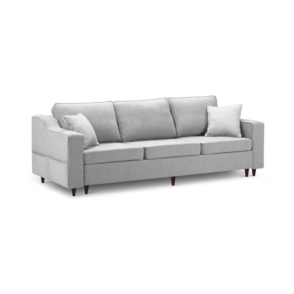 Šedá třímístná rozkládací pohovka s úložným prostorem Mazzini Sofas Narcisse v:1269960