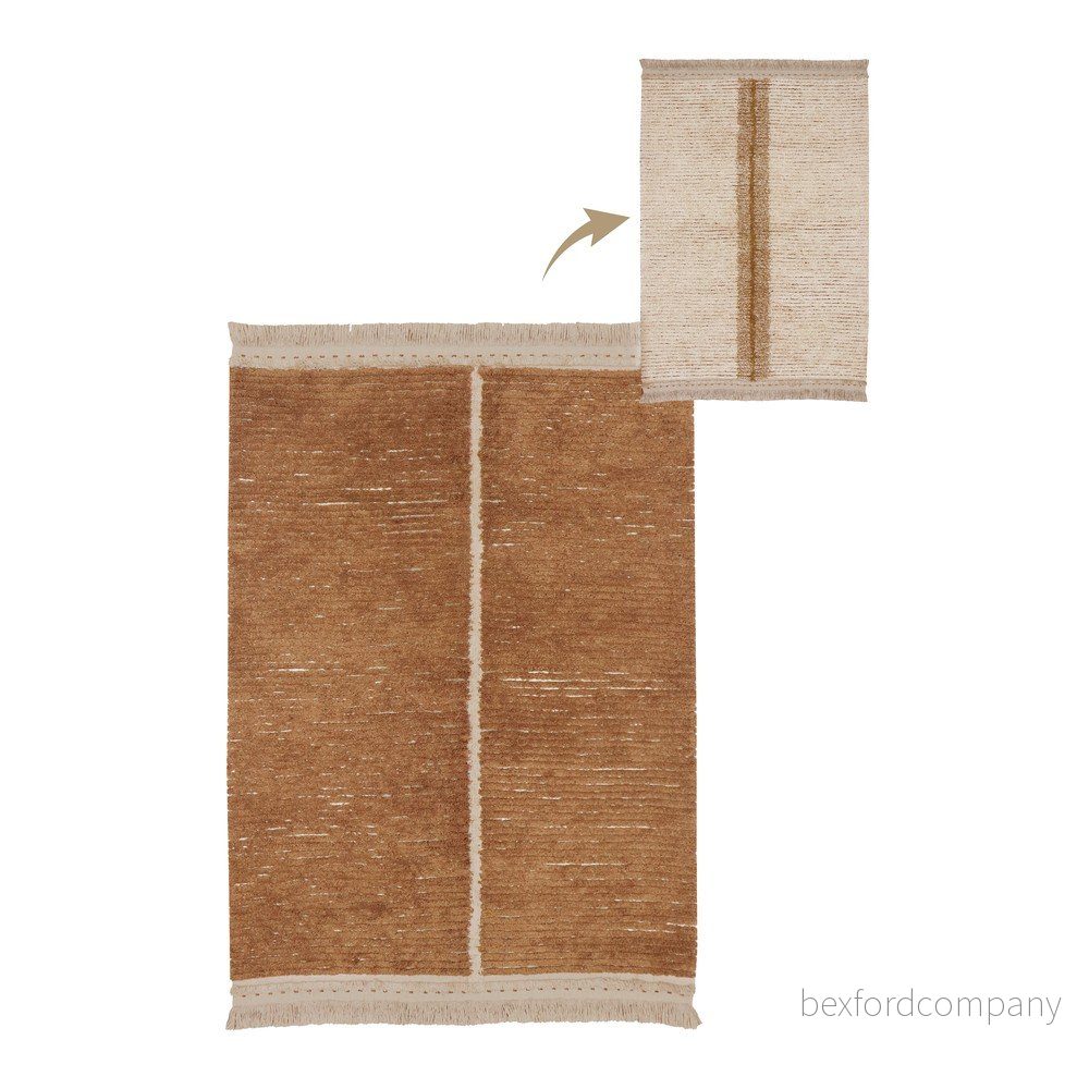 Bavlněný koberec v béžovo-cihlové barvě 140x200 cm Duetto Toffee – Lorena Canals v:1714660