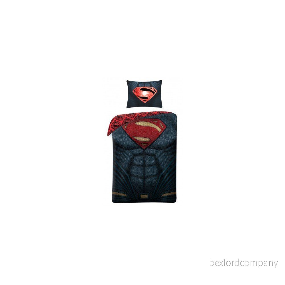 Černé bavlněné dětské povlečení Halantex Superman, 140 x 200 cm v:1316034