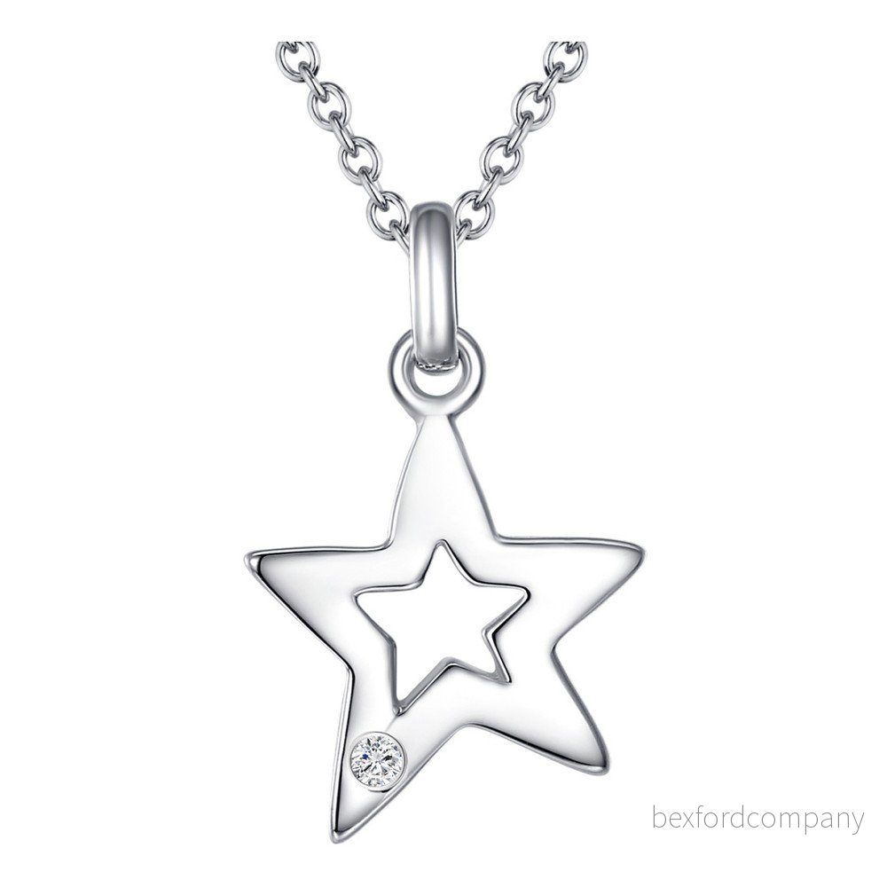 Stříbrný náhrdelník s pravým diamantem Tess Diamonds Heleen, délka 50 cm v:910844