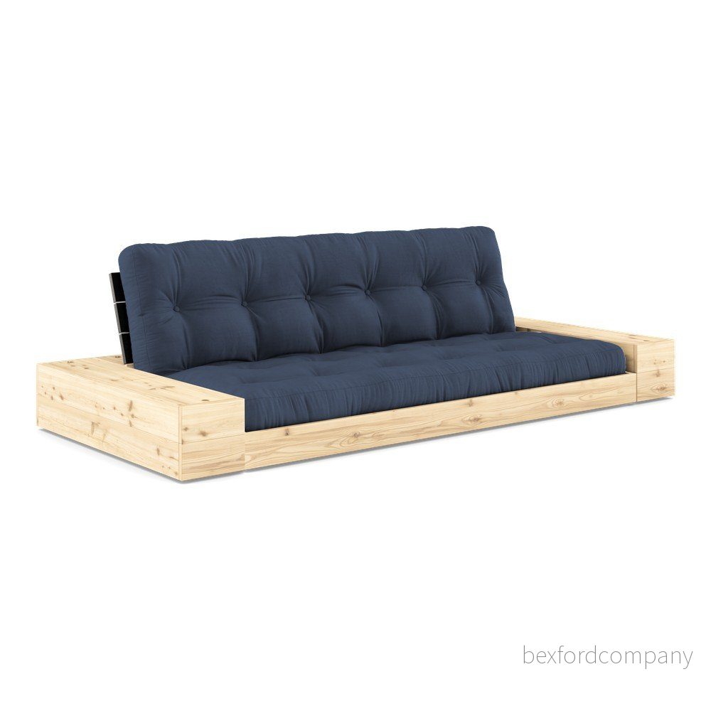 Tmavě modrá rozkládací pohovka 244 cm Base – Karup Design v:1629020