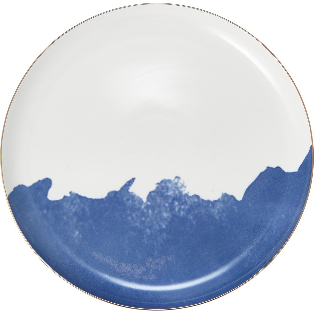 Sada 2 modro-bílých porcelánových talířů Westwing Collection Rosie, ø 26 cm v:1446324