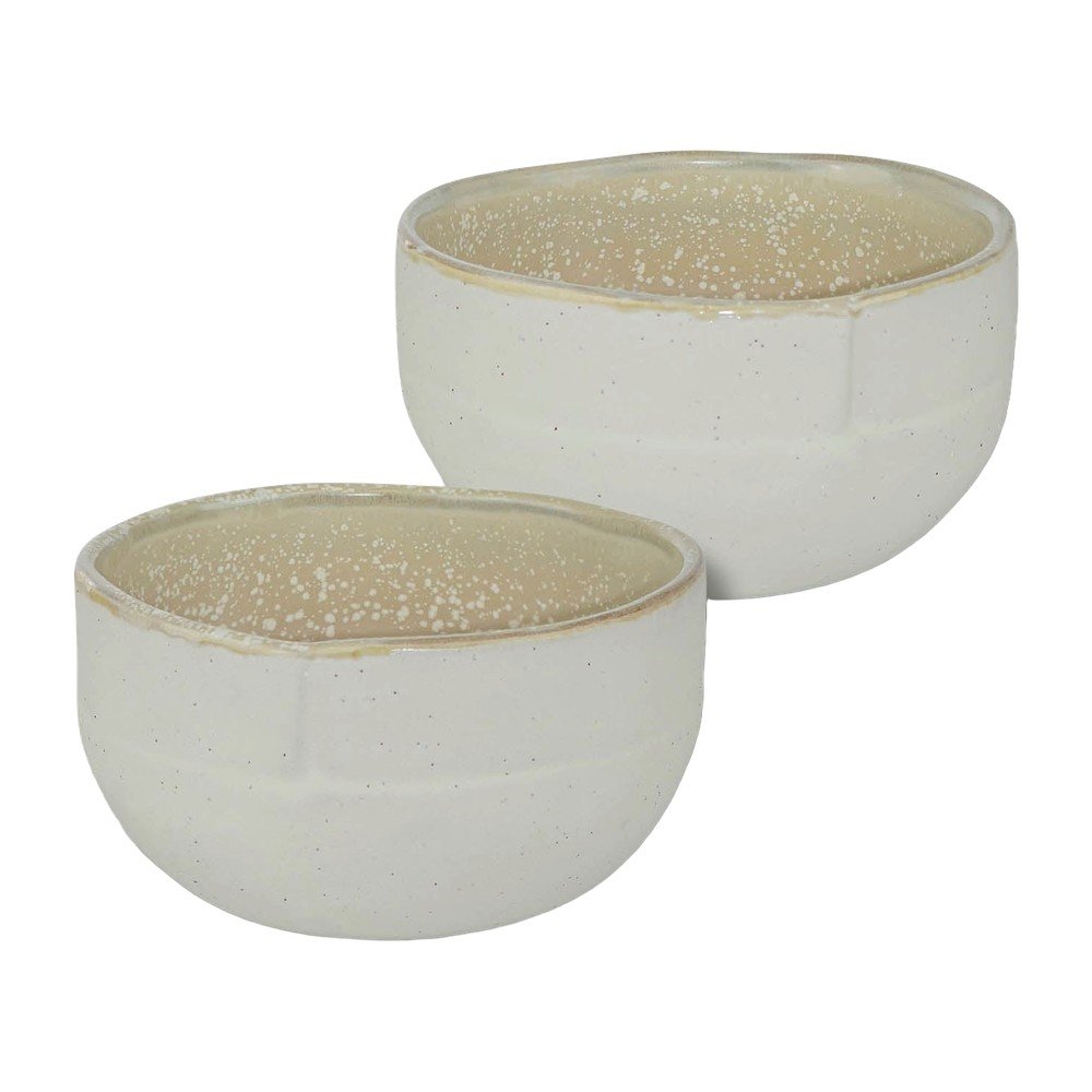 Bílo-béžové misky v sadě 2 ks z kamene ø 10 cm Sand Grain – Mette Ditmer Denmark v:1561718
