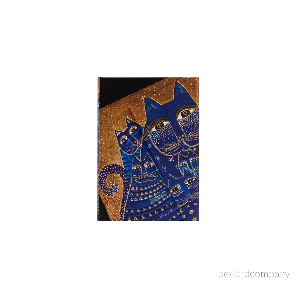 Týdenní diář s magnetickým zavíráním na rok 2022 Paperblanks Mediterranean Cats, 10 x 14 cm v:1394879