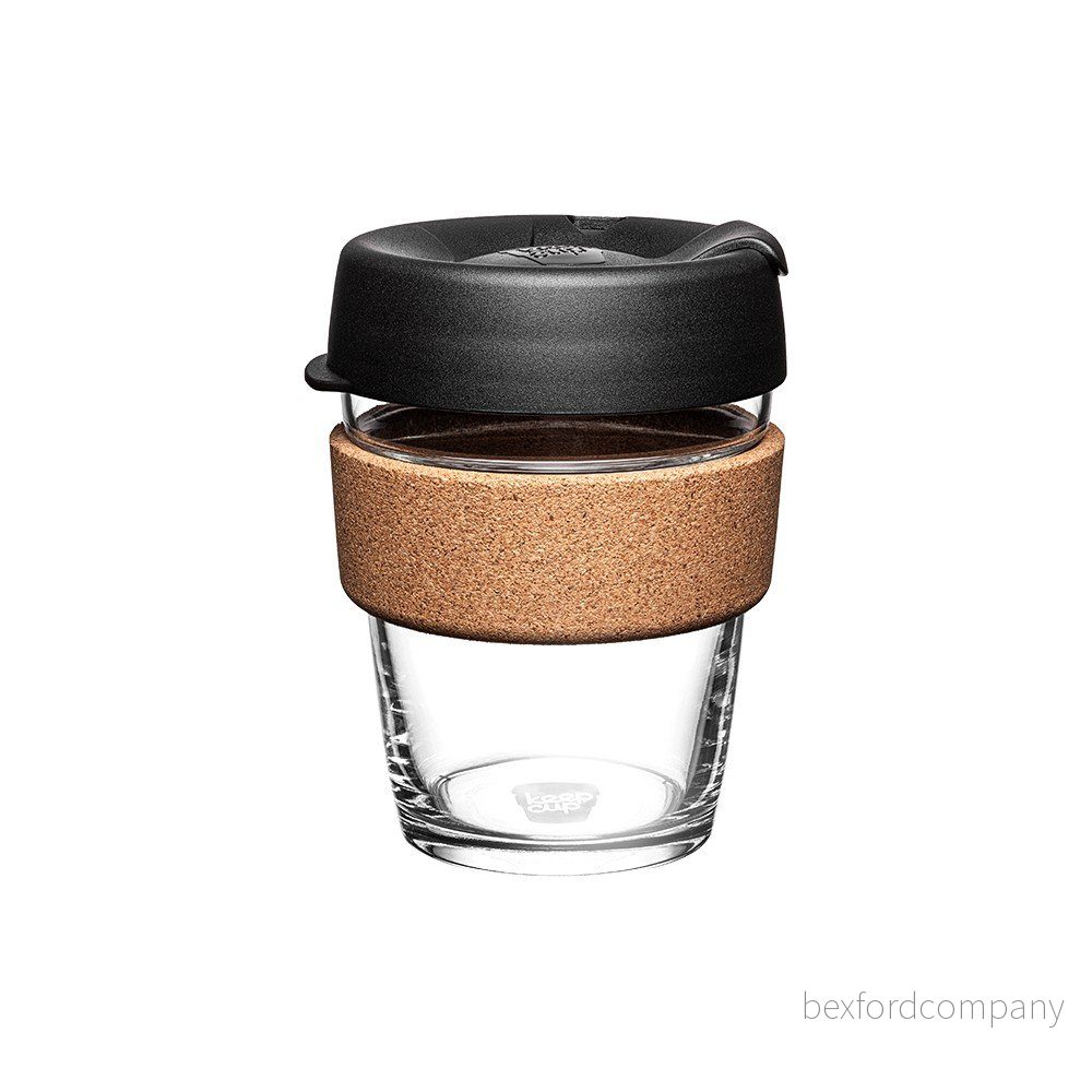 Černo-hnědý cestovní hrnek 340 ml Brew Cork Black M – KeepCup v:951780