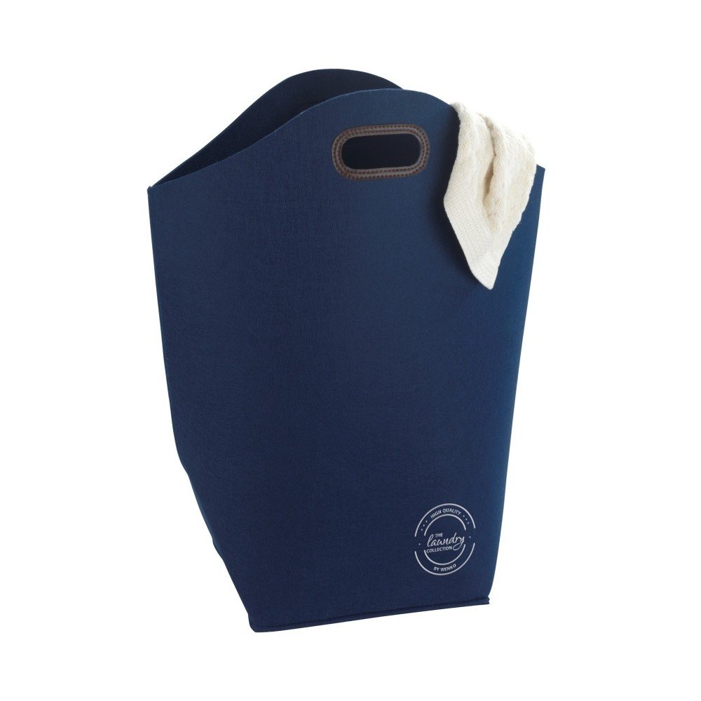 Tmavě modrý koš na prádlo Wenko Felt, 42 l v:1221502