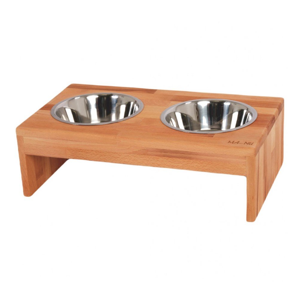Dřevěný set misek pro psa s podstavcem Two L – MA-NU v:1644790