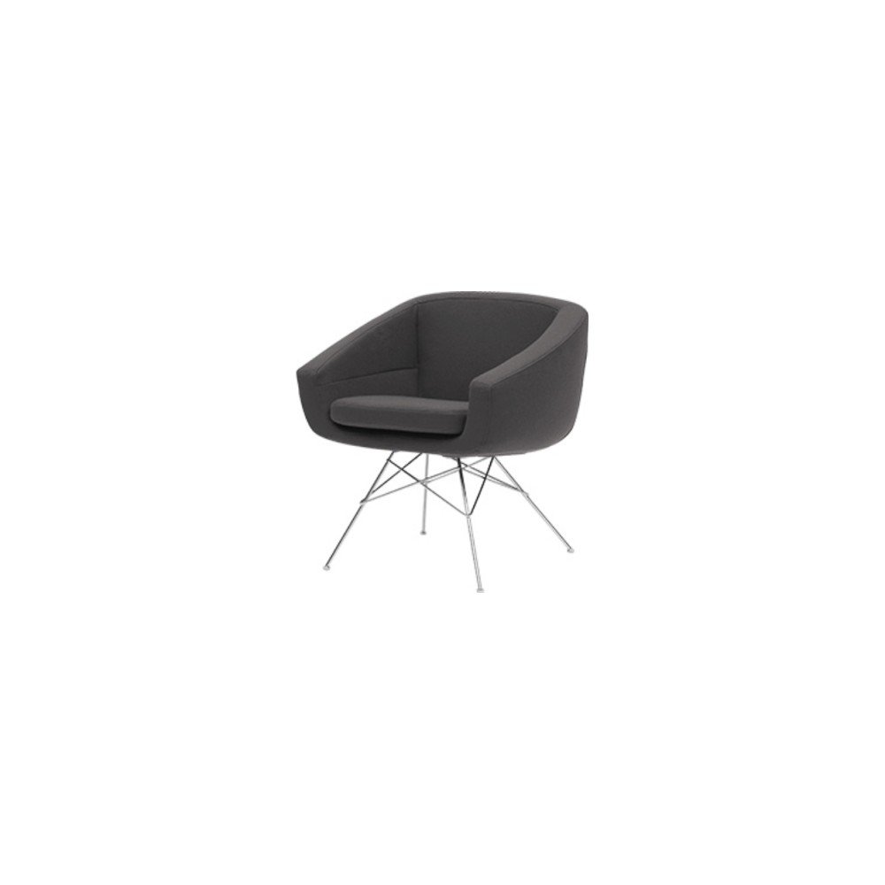 Šedé křeslo Softline Aiko Eco Cotton Grey White v:1194366