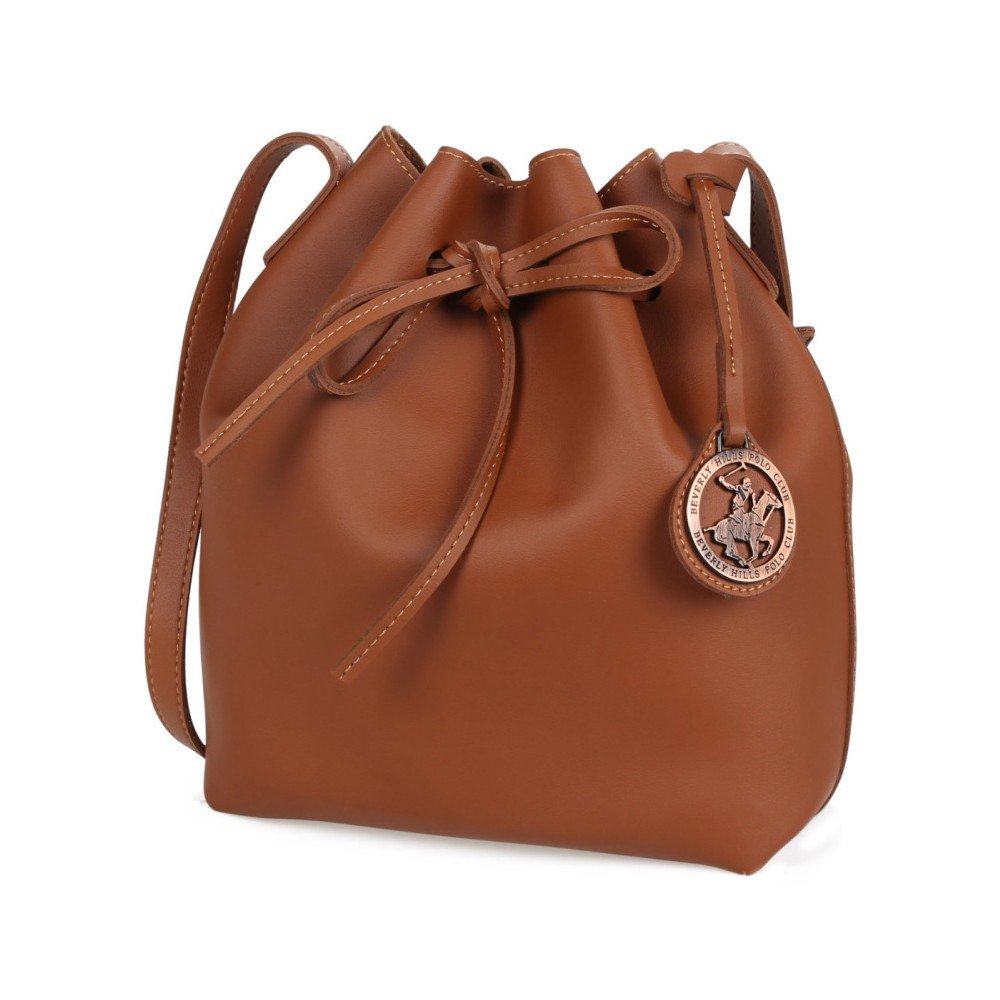 Hnědá kabelka z eko kůže Beverly Hills Polo Club Valeria v:976568