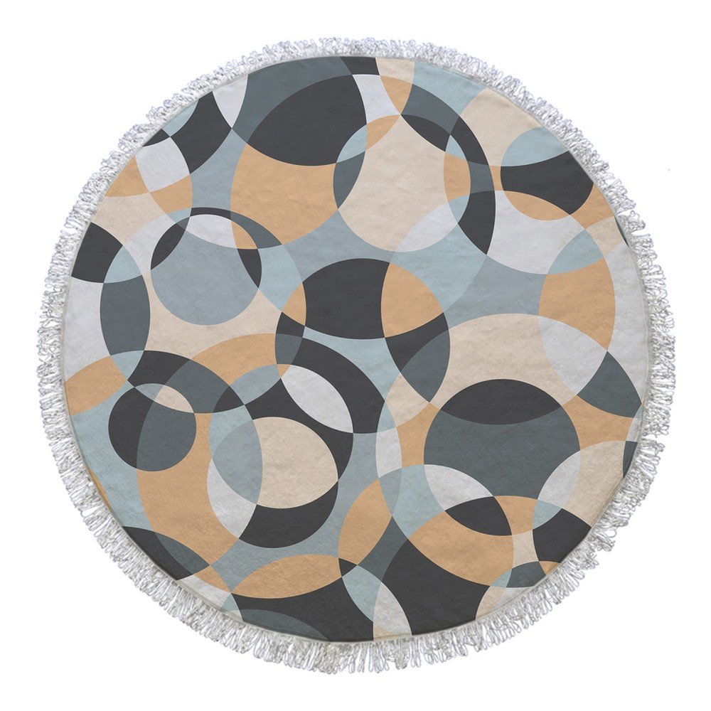 Kruhová osuška Circles, ⌀ 105 cm v:825400