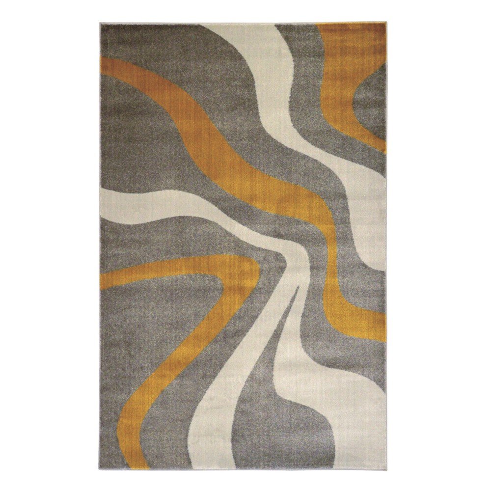 Šedý koberec Webtappeti Swirl Yellow, 180 x 270 cm v:1321756