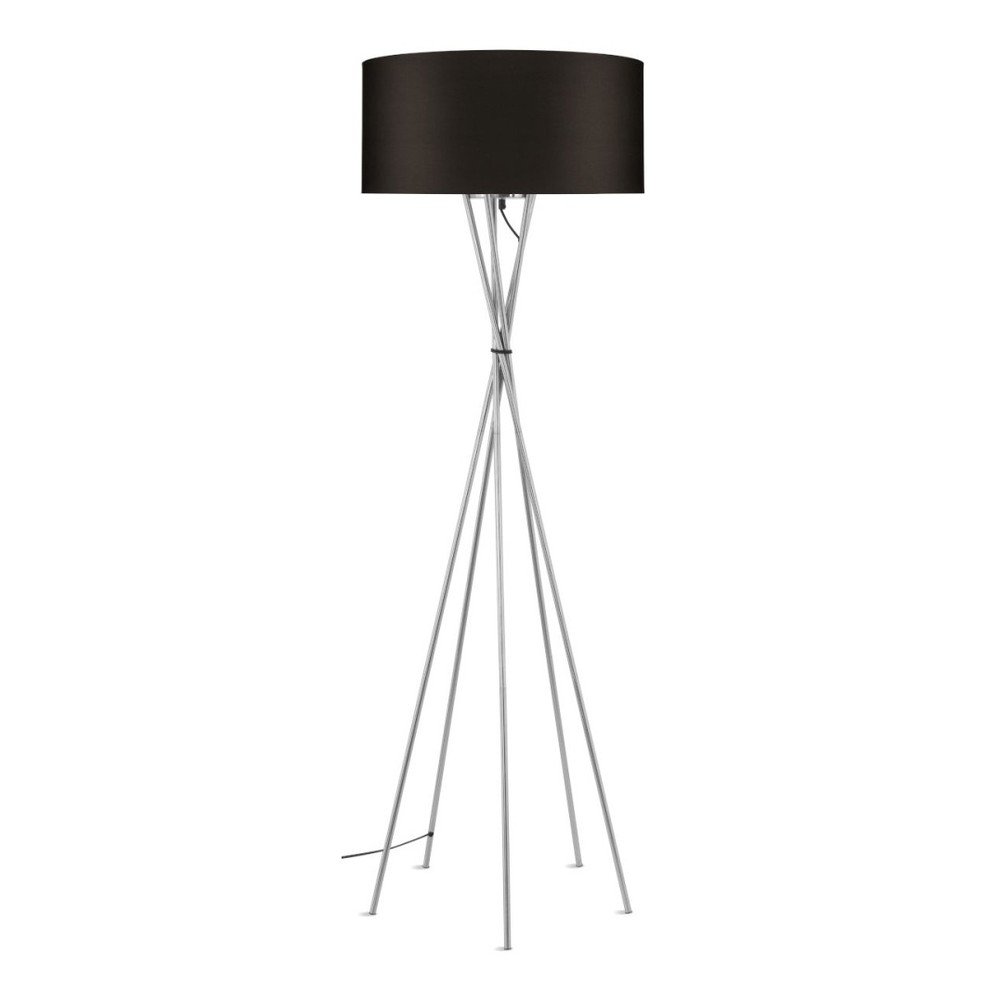 Šedá volně stojící lampa s tmavě hnědým stínidlem Citylights Lima v:1238016