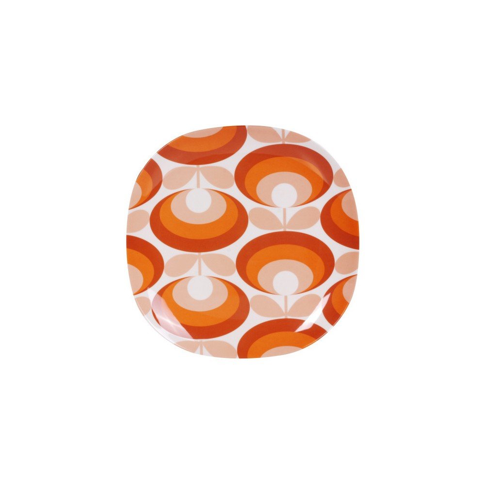 Oranžovobílý talíř Orla Kiely Flower v:891262