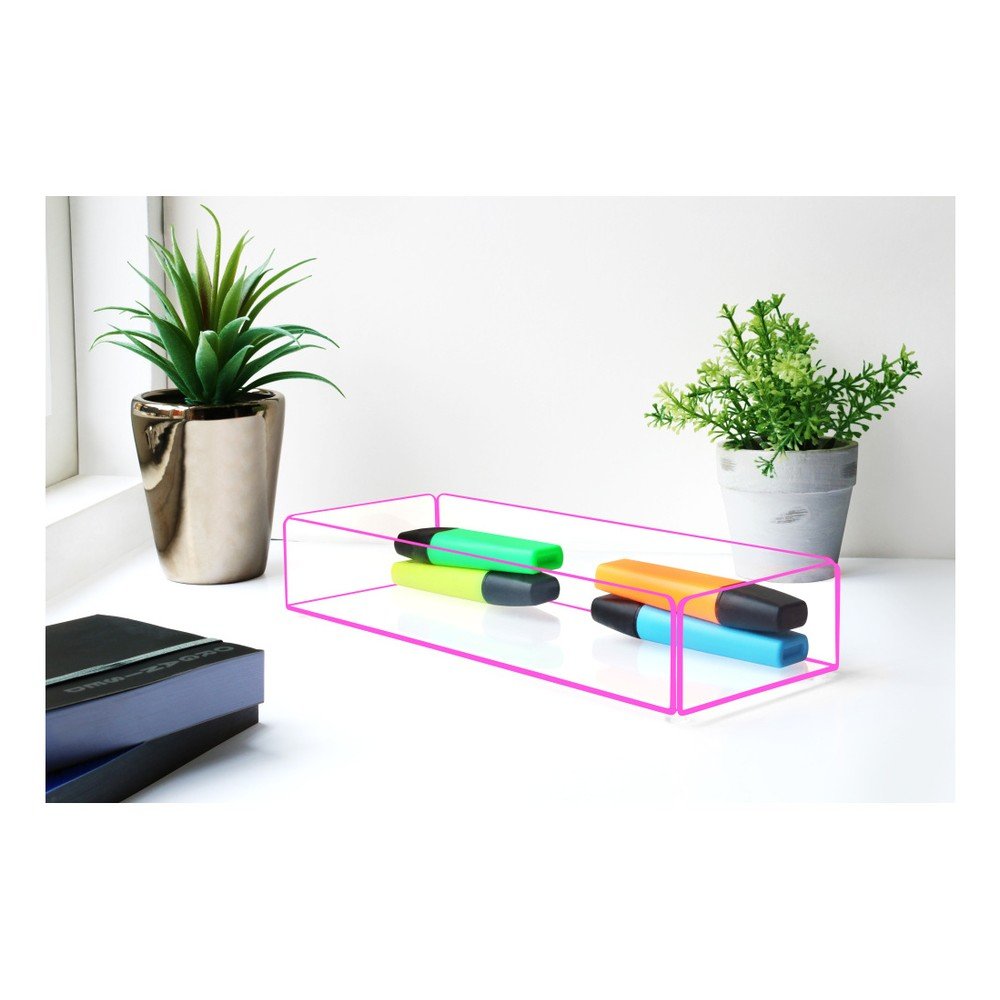 Úložný box s růžovými hranami Lund London Flash Tidy, 27 x 10 cm v:875290