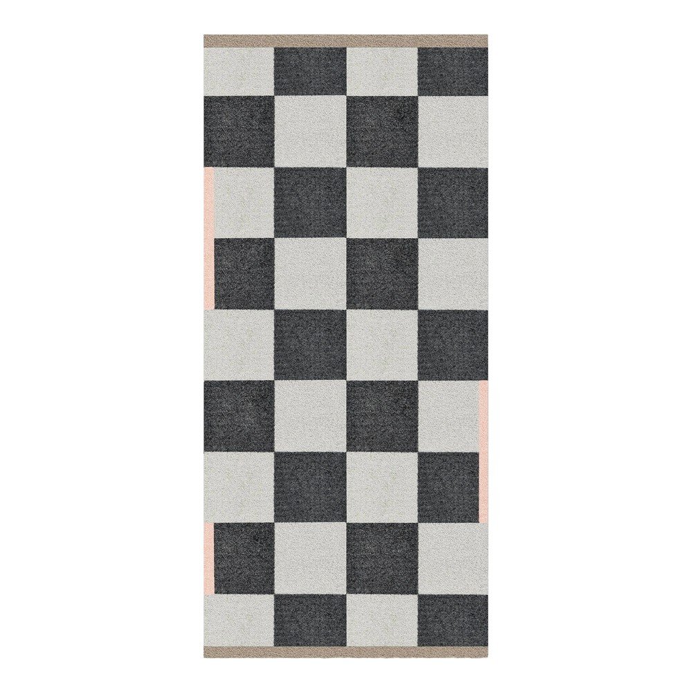 Černo-bílý pratelný koberec 70x150 cm Square – Mette Ditmer Denmark v:1615592