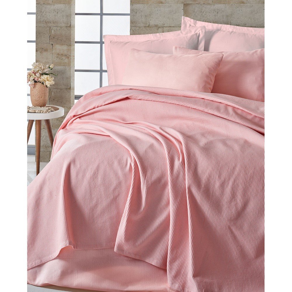 Set přehozu, prostěradla a povlaku na polštář EnLora Home Deportes Powder, 160 x 235 cm v:1332398
