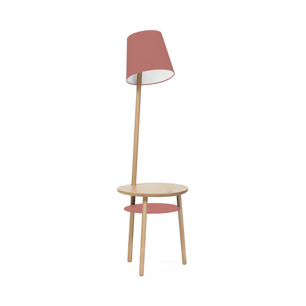 Tmavě růžová stolní lampa z jasanového dřeva HARTÔ Josette v:1082610