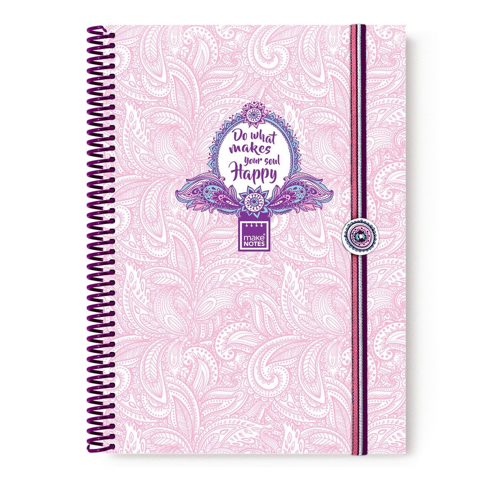 Růžový zápisník A4 Makenotes Purple&Pale, 80 stránek v:1224116