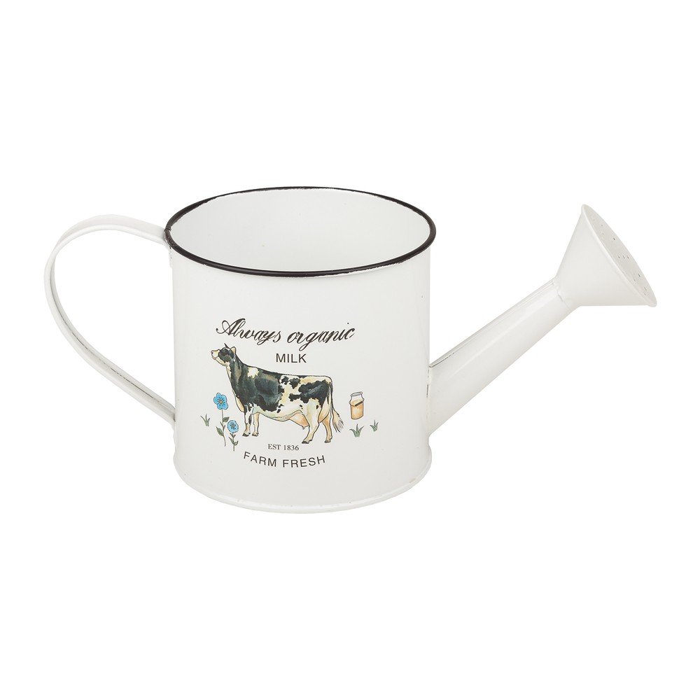 Bílá kovová konev Kash Cow, výška 11 cm v:1255364