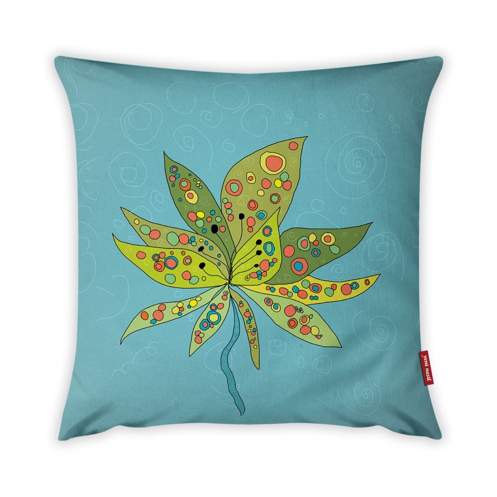Povlak na polštář Vitaus Turq Leafes, 43 x 43 cm v:1116758