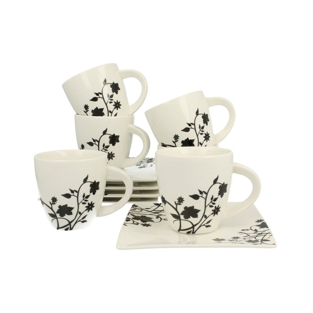 Sada 6 porcelánových hrnků s podšálky Duo Gift Porto, 170 ml v:1004474