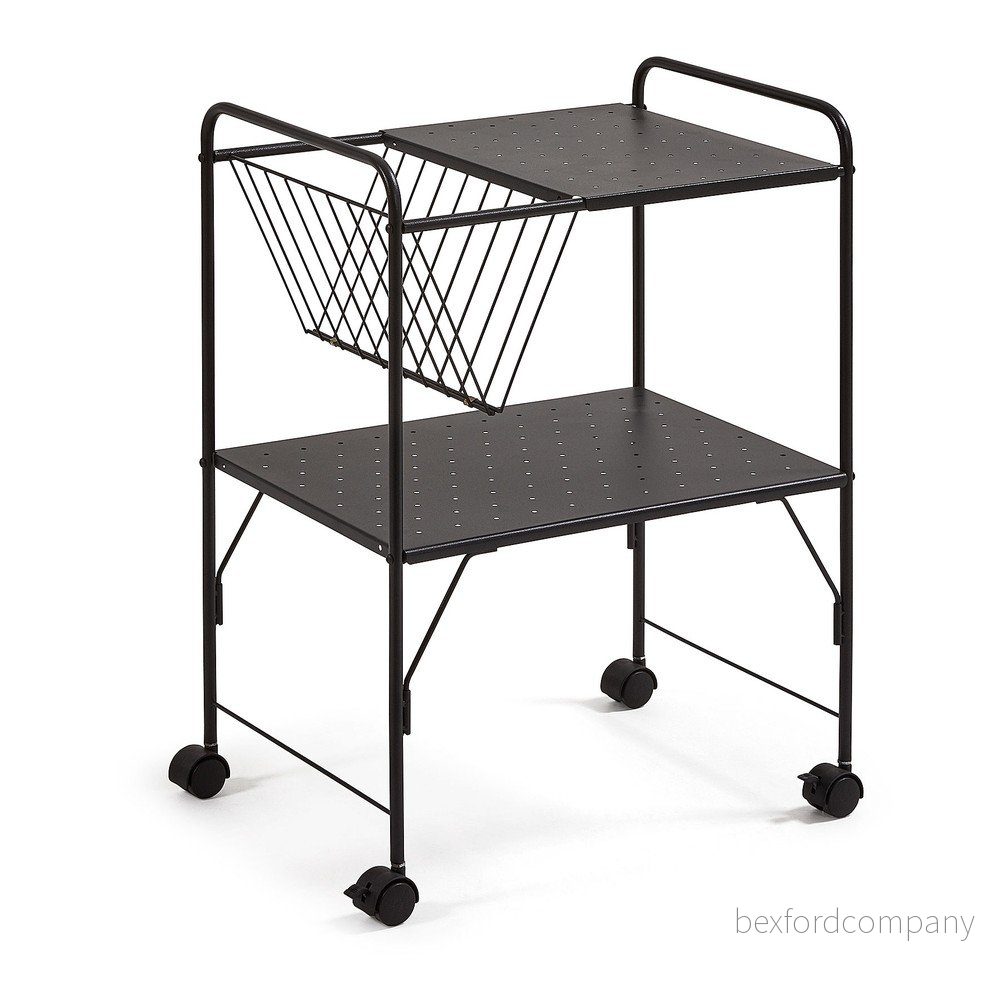 Černý pojízdný stolek La Forma Strahan v:1302530