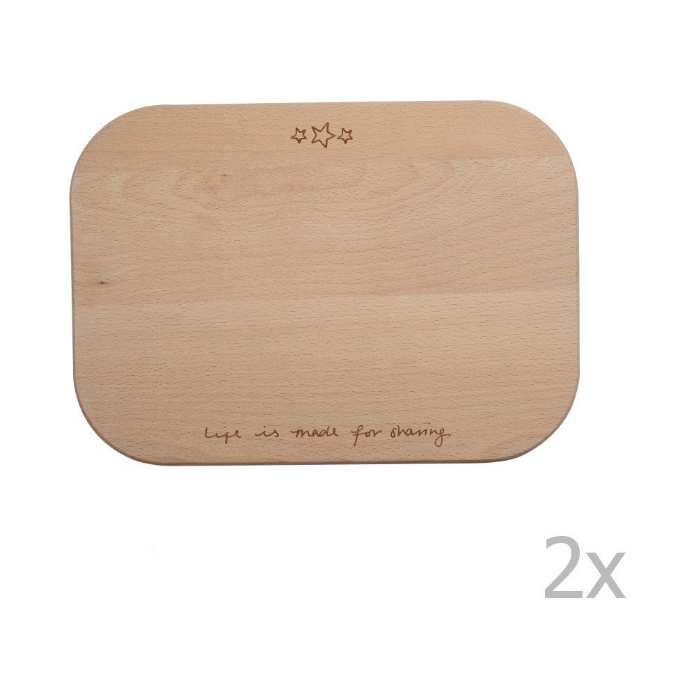 Sada 2 prkének z bukového dřeva T&G Woodware Conran v:1030836