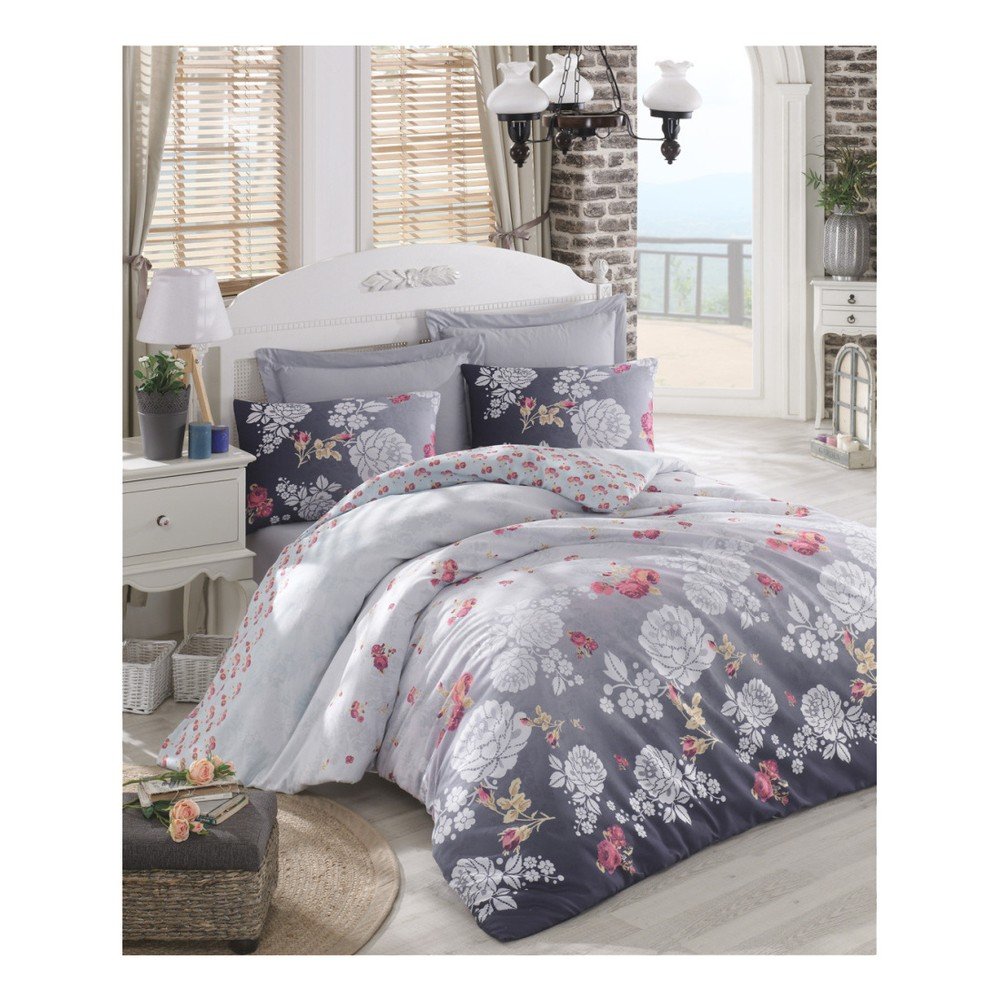 Set bavlněného povlečení s prostěradlem na dvoulůžko Elsa, 200 x 220 cm v:1002288