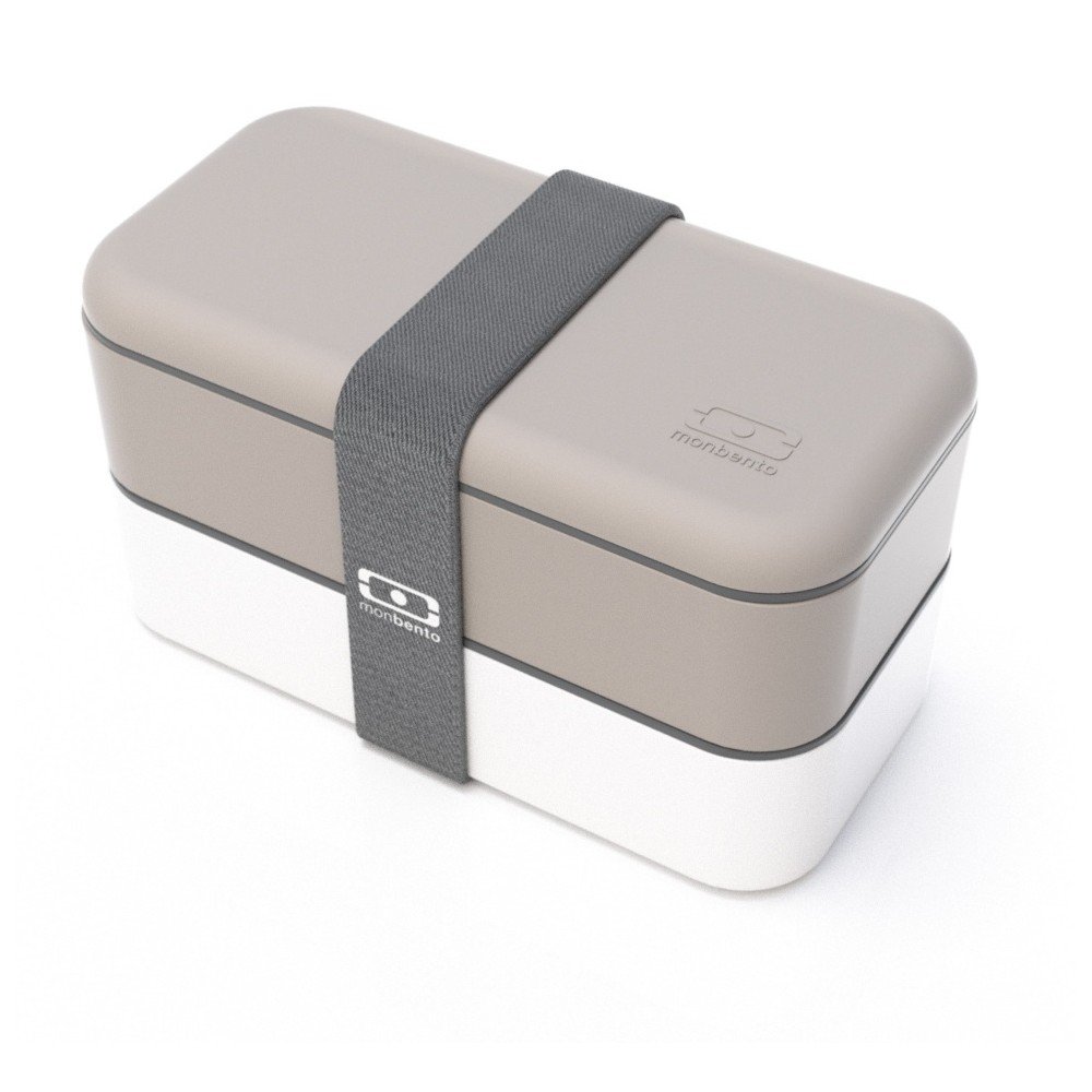 Šedo-bílý obědový box Monbento Original v:915428