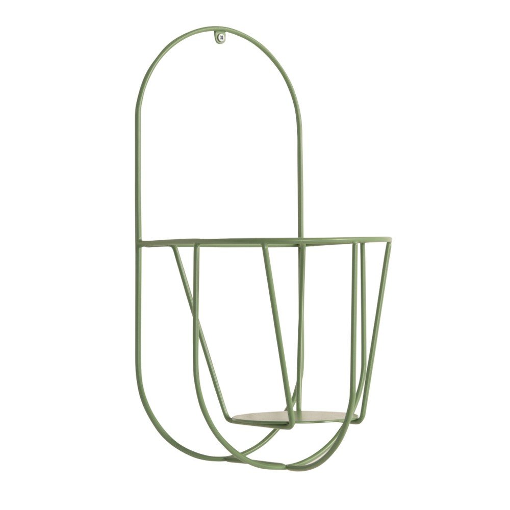 Zelený nástěnný držák na květináče OK Design, výška 40 cm v:1021306