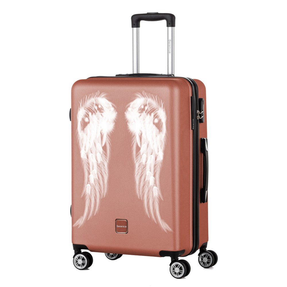 Starorůžový cestovní kufr Berenice Wings, 71 l v:1273850