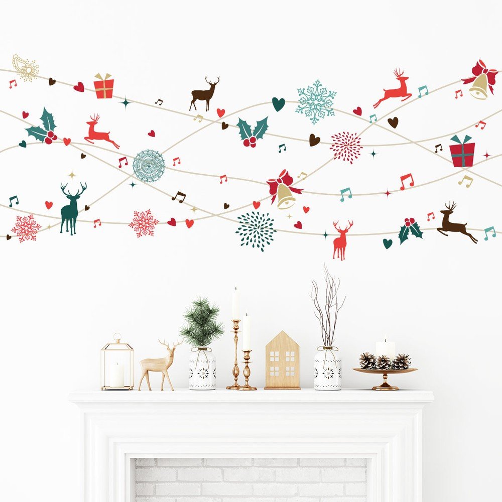 Vánoční samolepka Ambiance Tinsel Design v:1139566