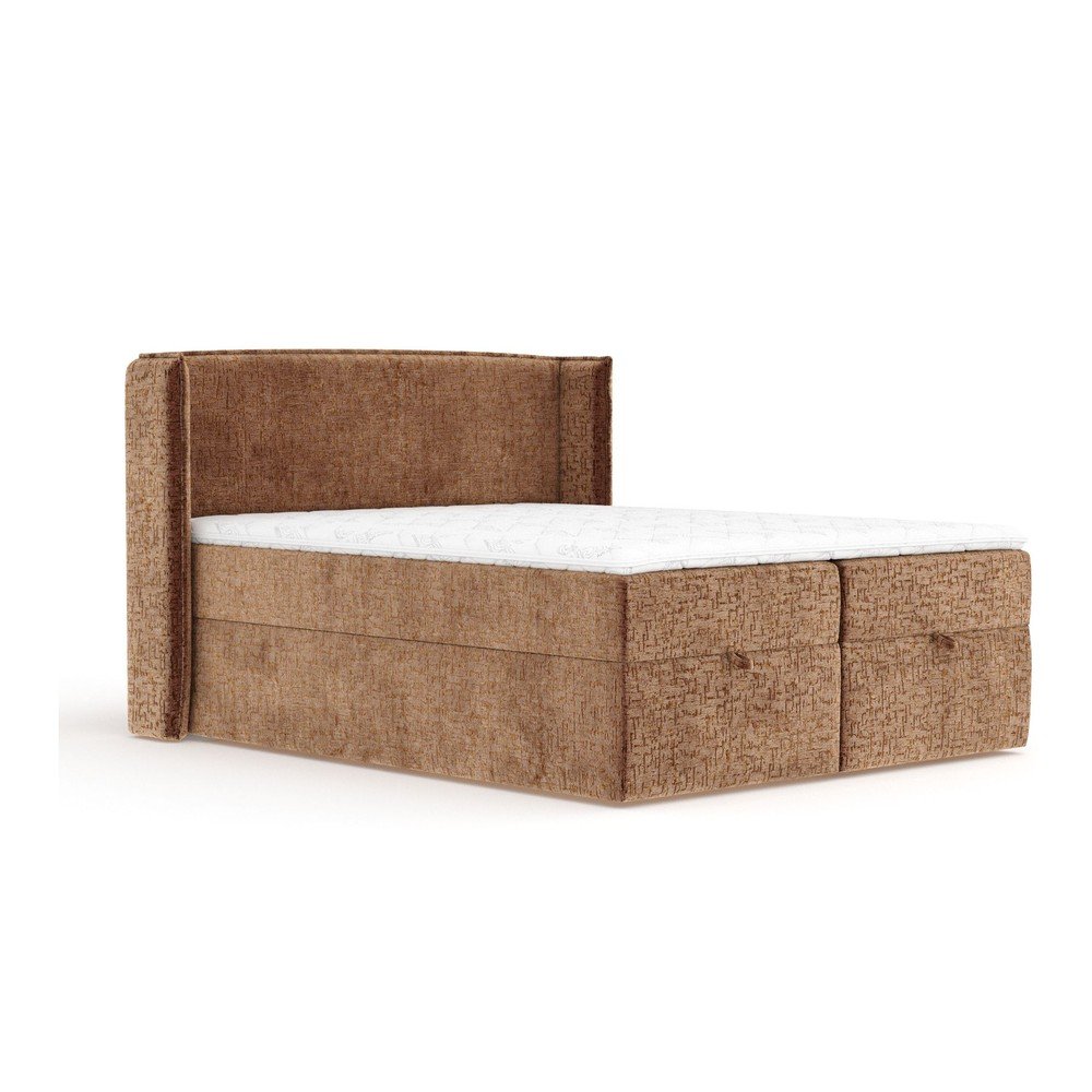 Oranžová boxspring postel s úložným prostorem 160x200 cm Passion – Maison de Rêve v:1712388