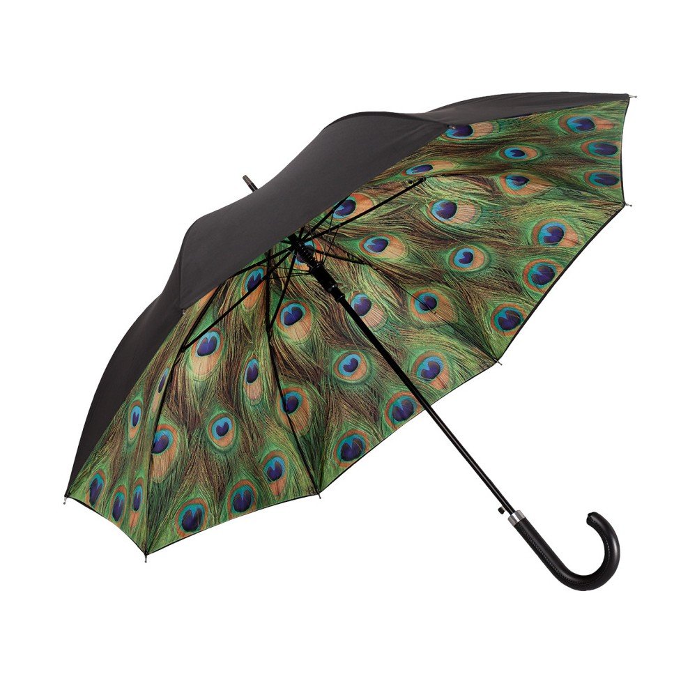 Zelený holový deštník s dvojitou vrstvou Von Lilienfeld Peacock Double Layer, ø 100 cm v:1127734