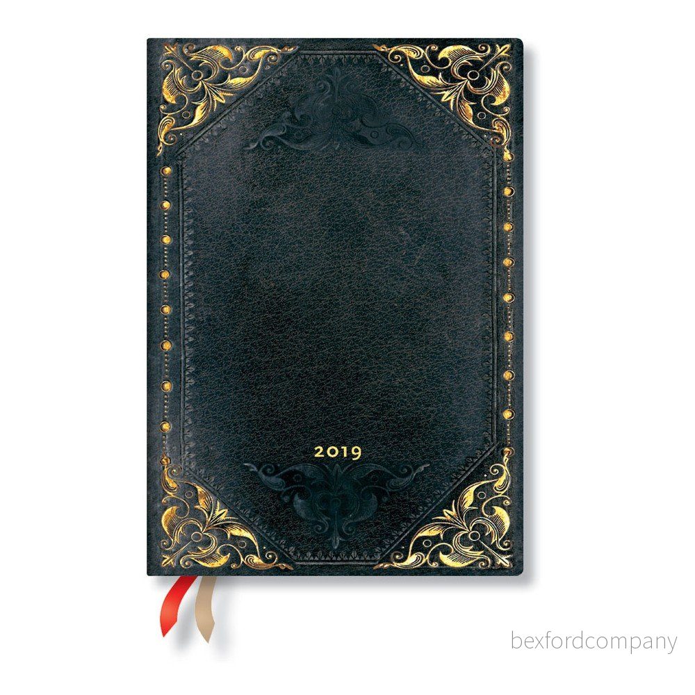 Diář na rok 2019 Paperblanks Midnight Rebel Vertical, 13 x 18 cm v:1136070