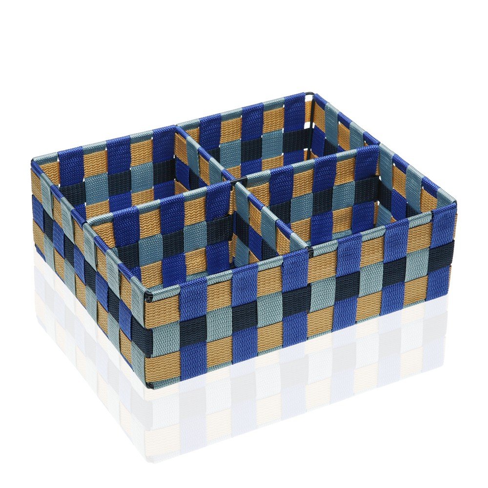 Úložný košík s rozdělovačem na 4 části Versa Blue Bay v:1214002