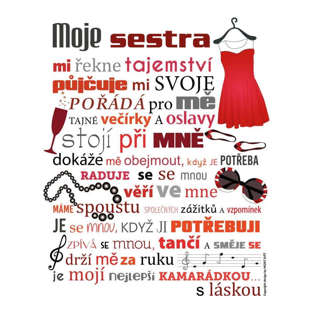 Plakát Hezký svět Sestra, 50 x 40 cm v:833104